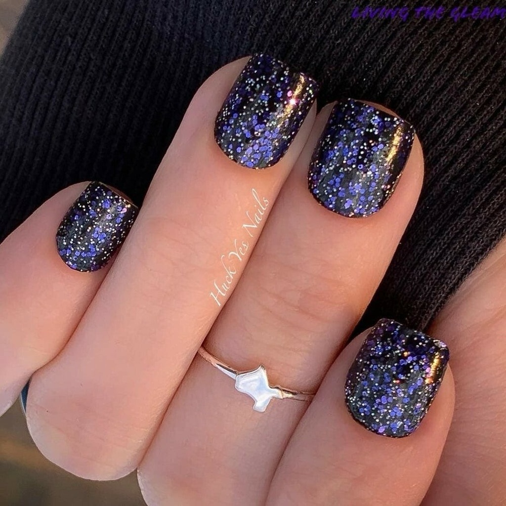 Color Street Midnight Glitter Nail Strips-Living the Gleam